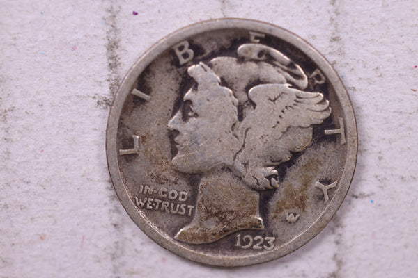 1923 Mercury Silver Dime., Fine, Store  #19847