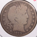 1915 Barber Half Dollar, Good Circulated Coin, Store