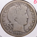 1915 Barber Half Dollar, Good+ Circulated Coin, Store