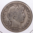1915-D Barber Half Dollar, Very Good Circulated Coin, Store