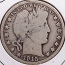 1915-D Barber Half Dollar, Good Circulated Coin, Store