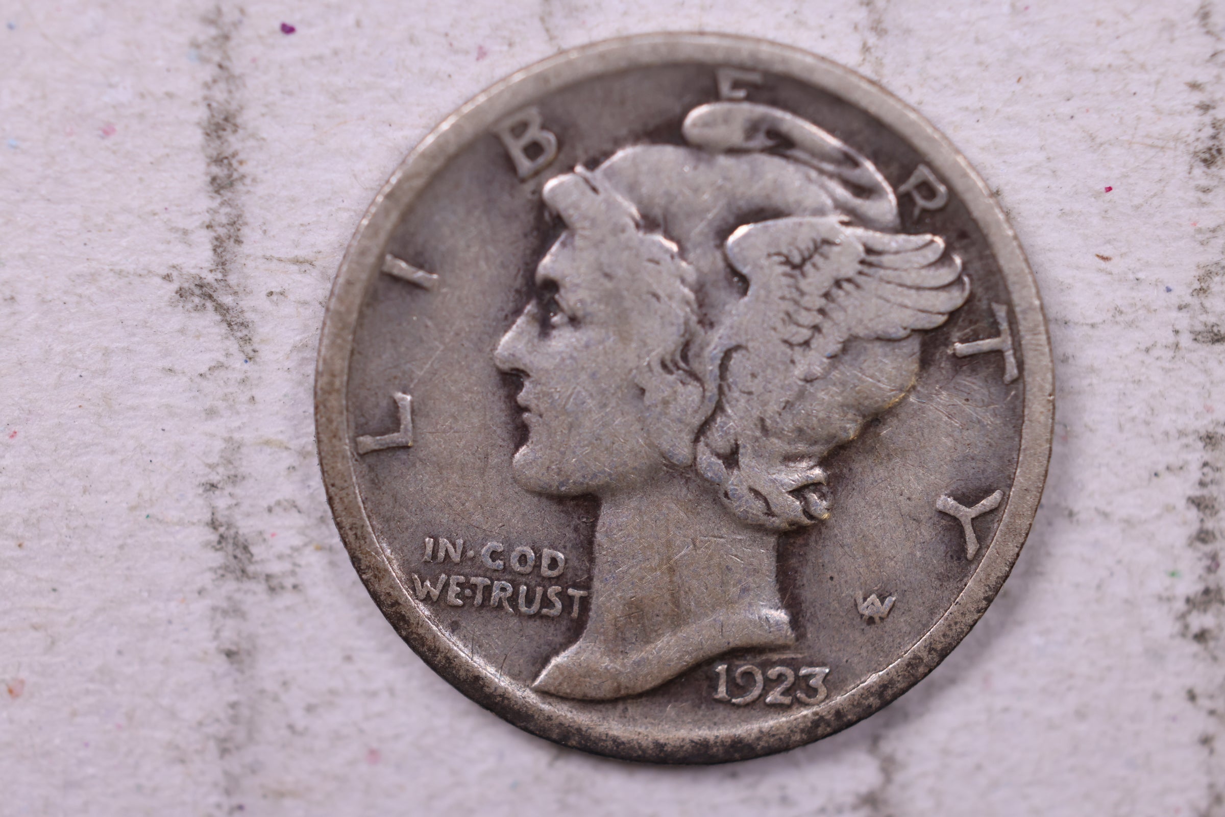 1923 Mercury Dime, Fine Circulated Coin, Store #19848
