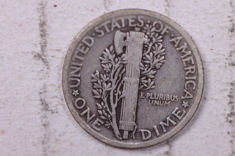 1923 Mercury Silver Dime., Fine, Store