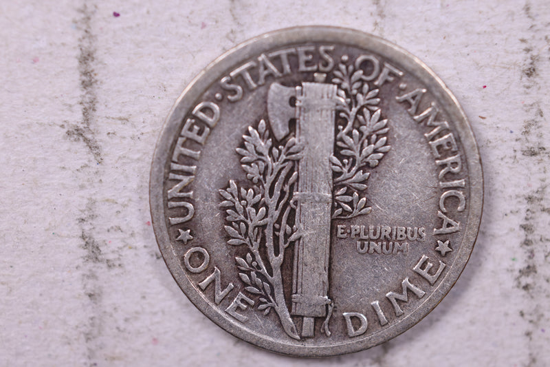 1923 Mercury Silver Dime., Fine, Store