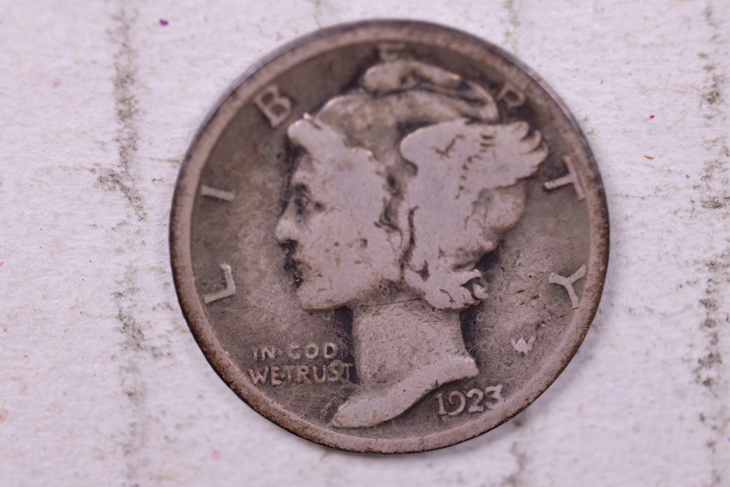 1923 Mercury Dime, Fine Circulated Coin, Store #19848