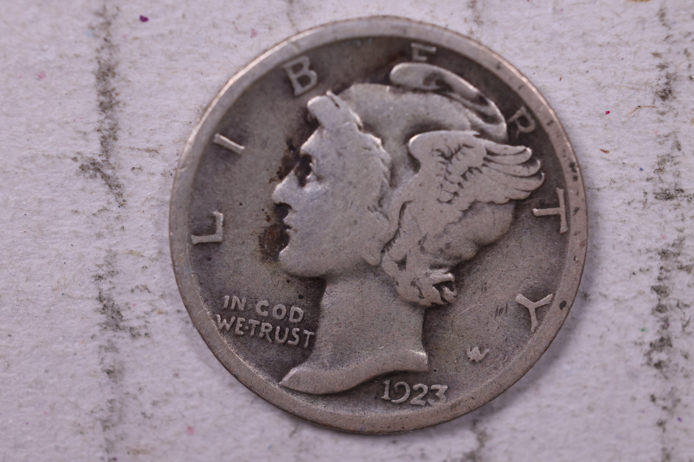 1923 Mercury Dime, Fine Circulated Coin, Store #19848