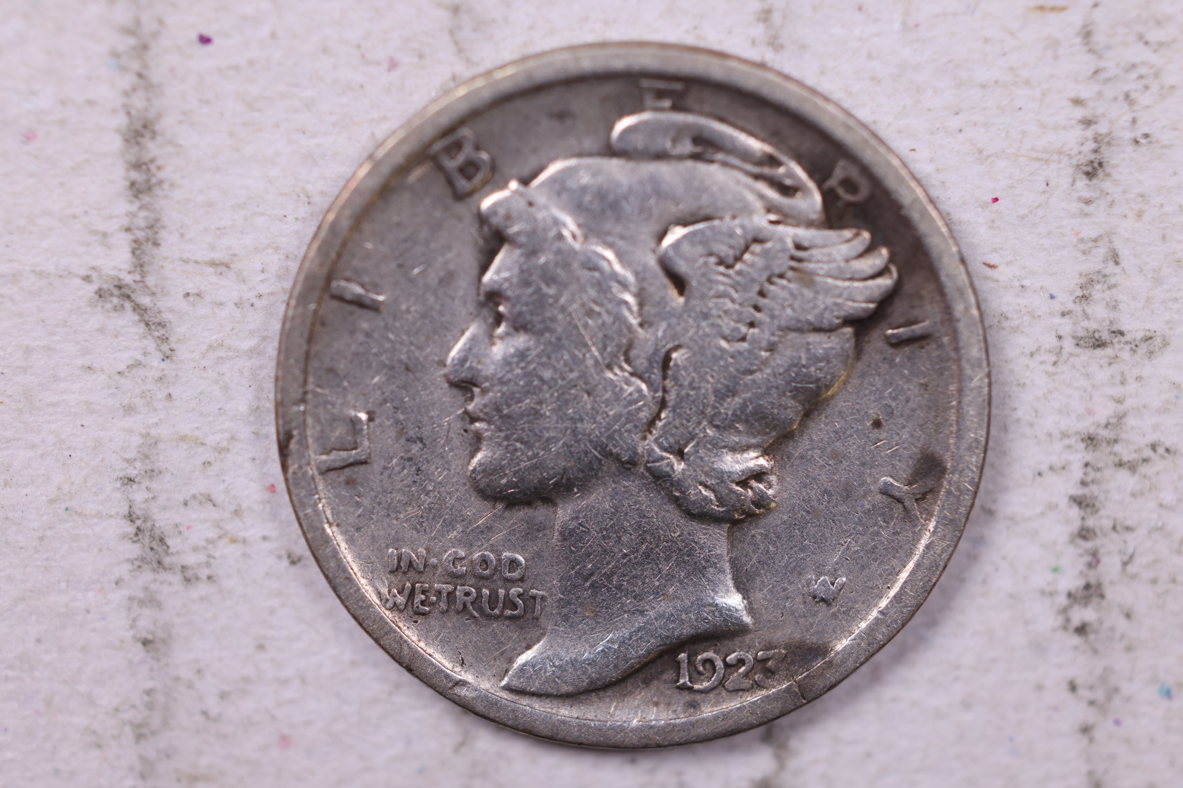 1923 Mercury Dime, Fine Circulated Coin, Store #19848