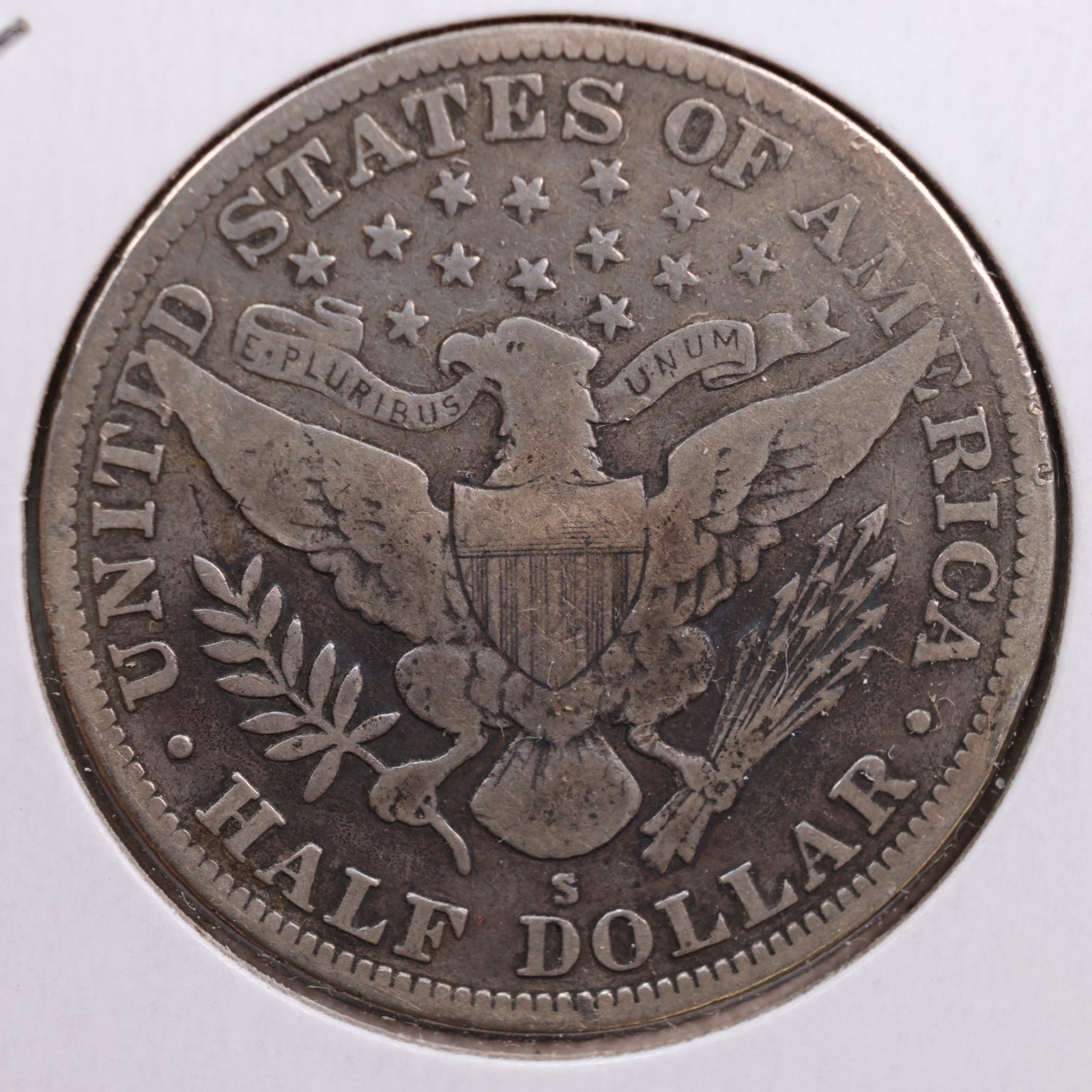 1915-S Barber Half Dollar, Very Good+ Circulated Coin, Store #HR0703