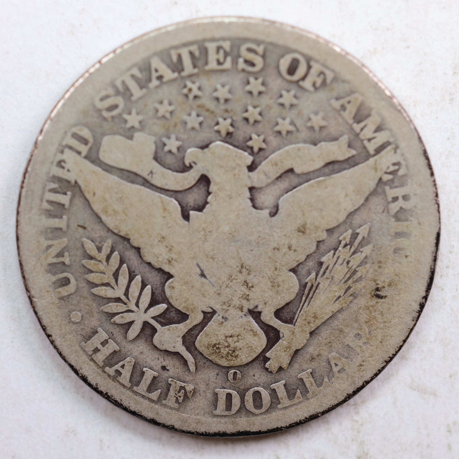 1900-O Barber Silver Half Dollar, About Good Circulated Coin, Store #HR0788