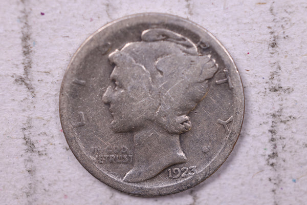 1923-S Mercury Silver Dime., Good, Store  #19853