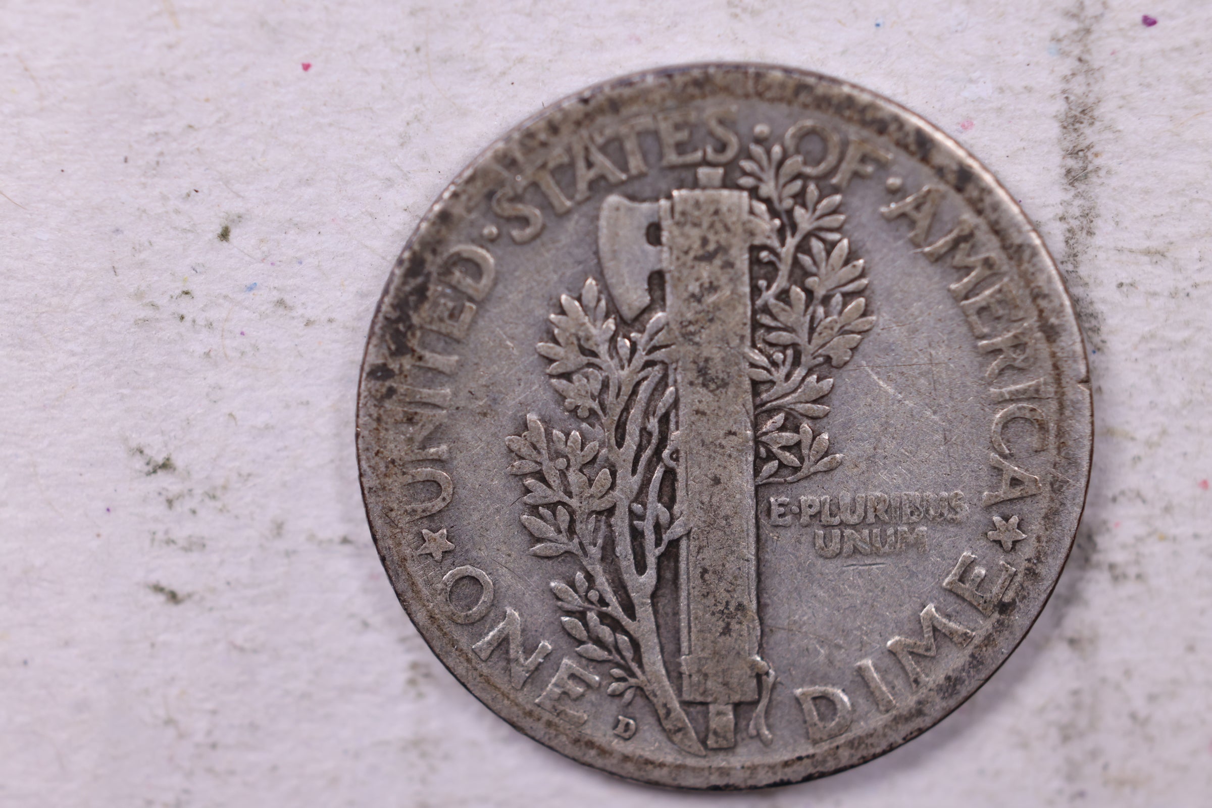 1924-D Mercury Silver Dime., Very Good, Store  #19859