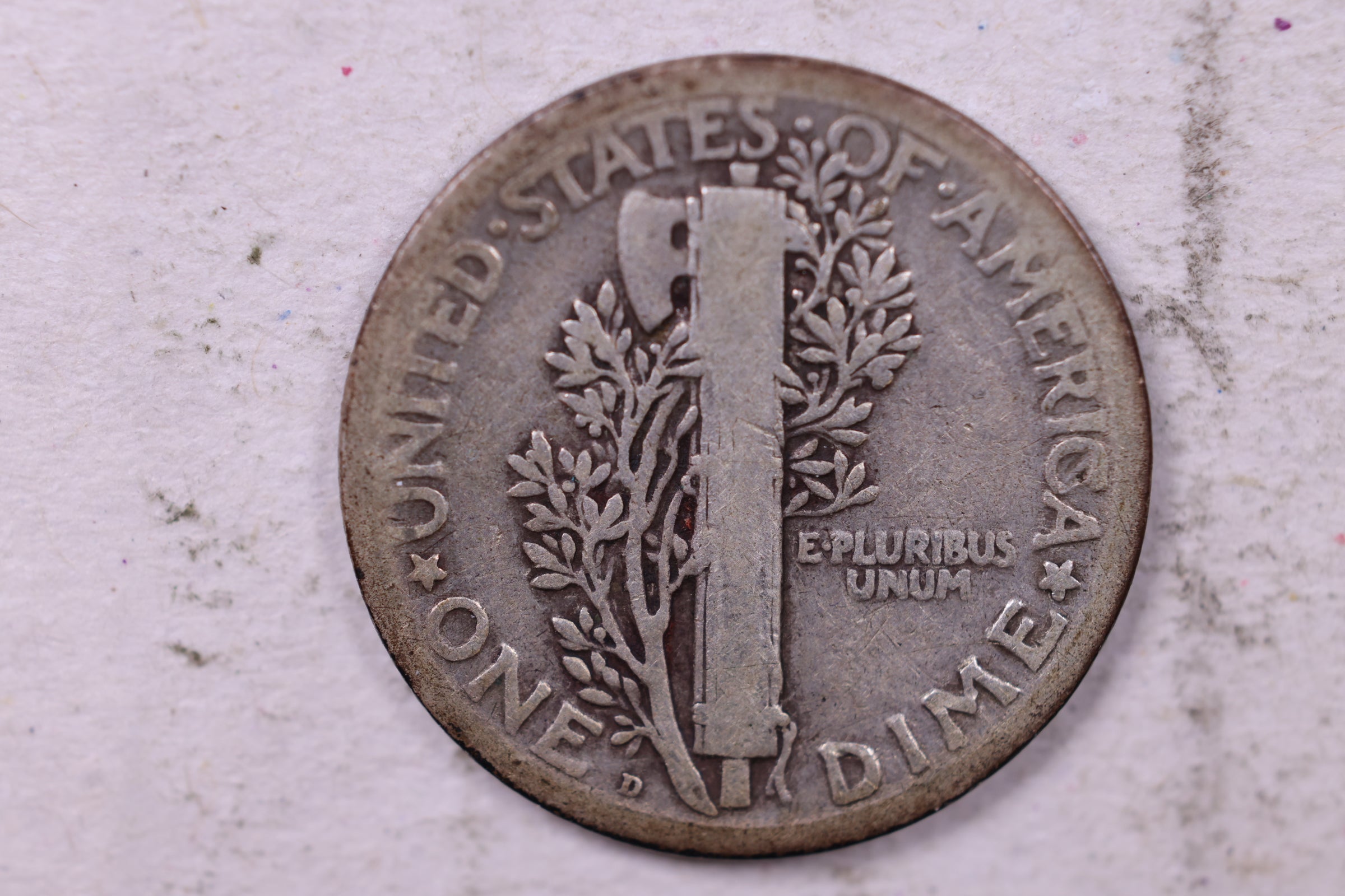 1924-D Mercury Silver Dime., Very Good, Store  #19859