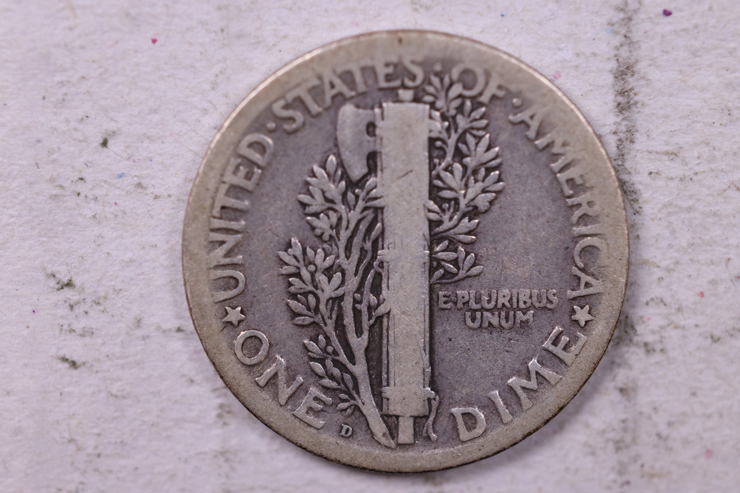 1924-D Mercury Silver Dime., Very Good, Store  #19859