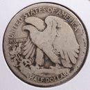 1916-D Walking Liberty Half Dollar, Abt Good Circulated Coin, Store