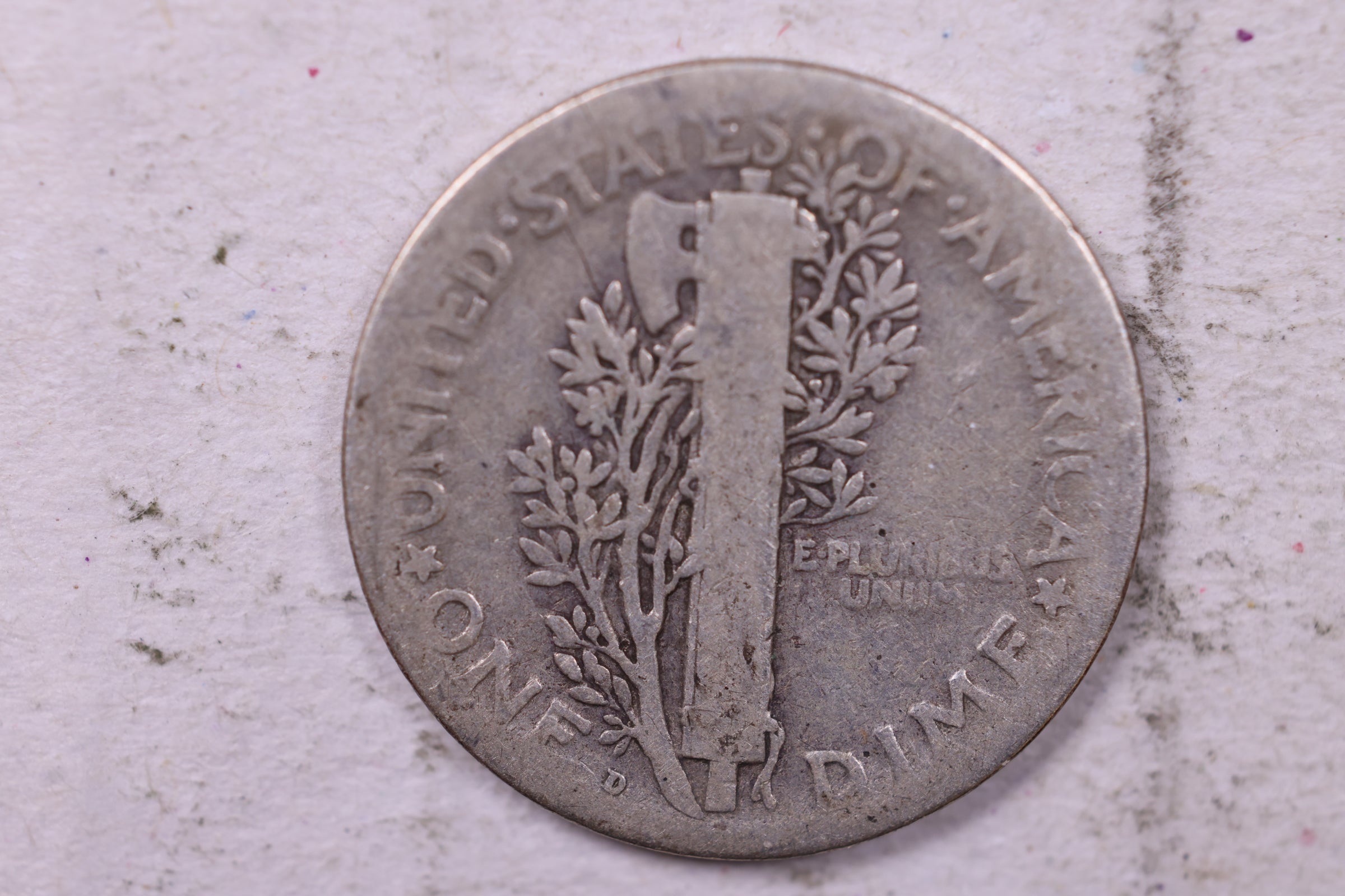 1924-D Mercury Silver Dime., Very Good, Store  #19859