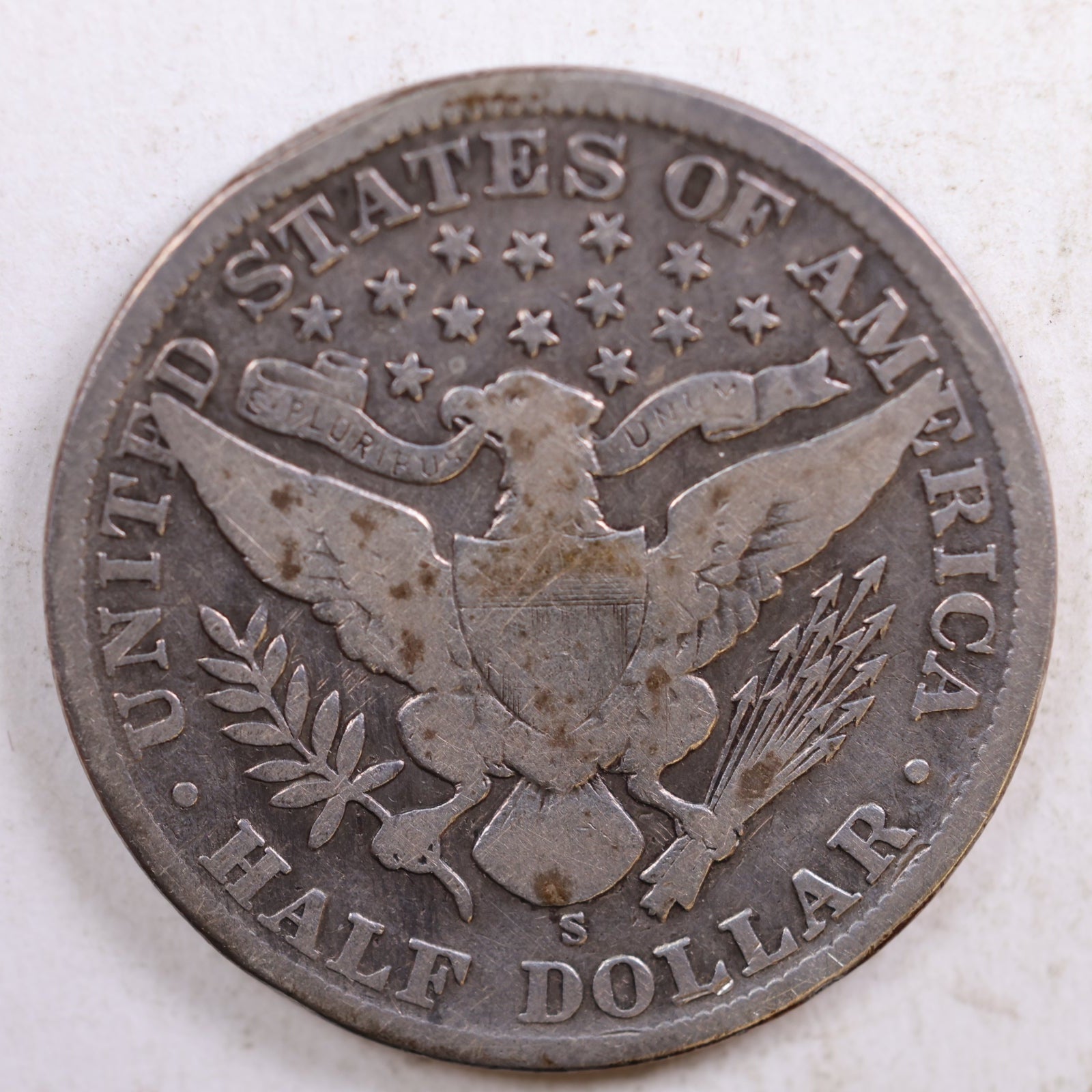 1906-S Barber Half Dollar, Very Good Circulated Coin, Store #HR0806