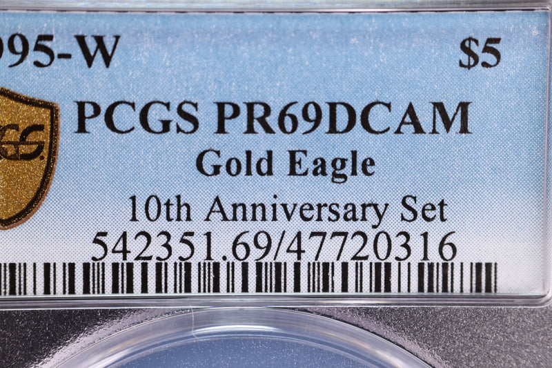 1995-W $5  Gold Proof American Eagle. PCGS Graded PF-69. Store