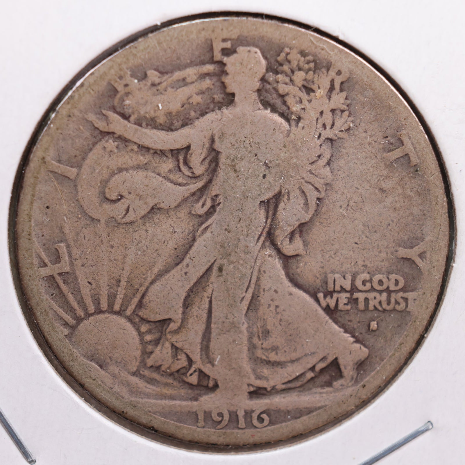 1916-S Walking Liberty Half Dollar, Good Circulated Coin, Store #HR0677