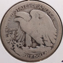 1916-S Walking Liberty Half Dollar, Abt Good Circulated Coin, Store