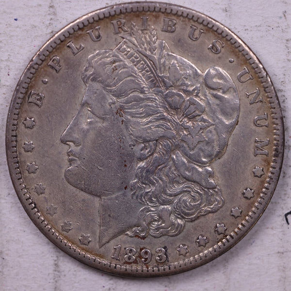 1893-CC Morgan Silver Dollar, Extra Fine., Store Sale  #508