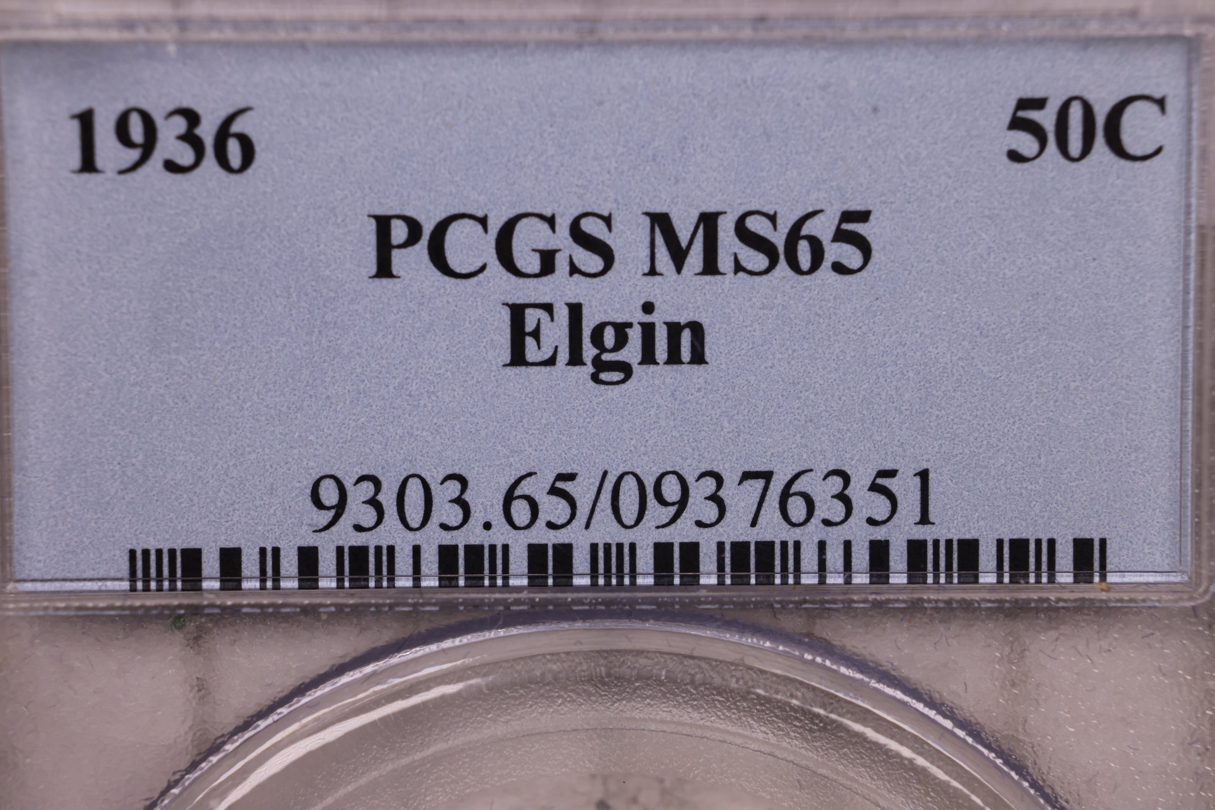 1936 Elgin Silver Half Dollar Commemorative., PCGS MS65., Store #GEC0025