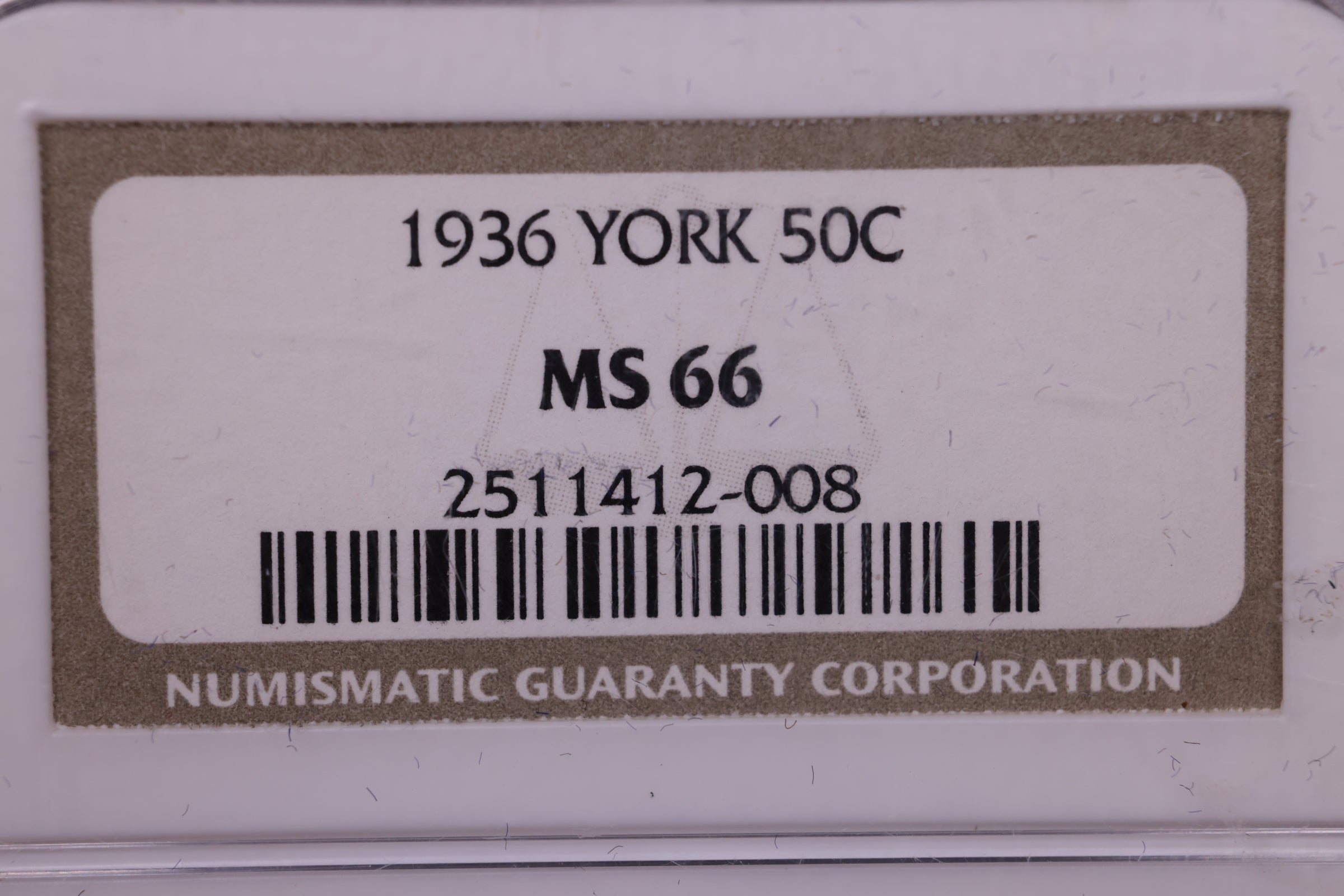 1936 York Silver Half Dollar Commemorative., NGC MS-66., Store #GEC0023