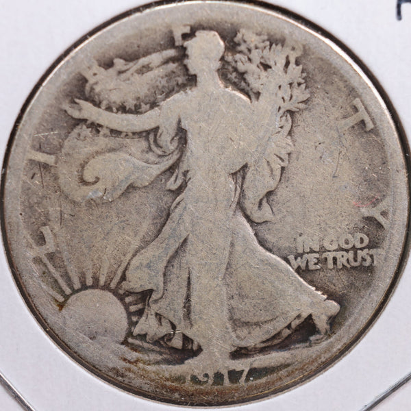 1917-D Walking Liberty Half Dollar, Good Circulated Coin, Store #HR0660