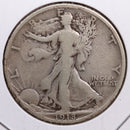 1918-S Walking Liberty Half Dollar, Very Good Circulated Coin, Store