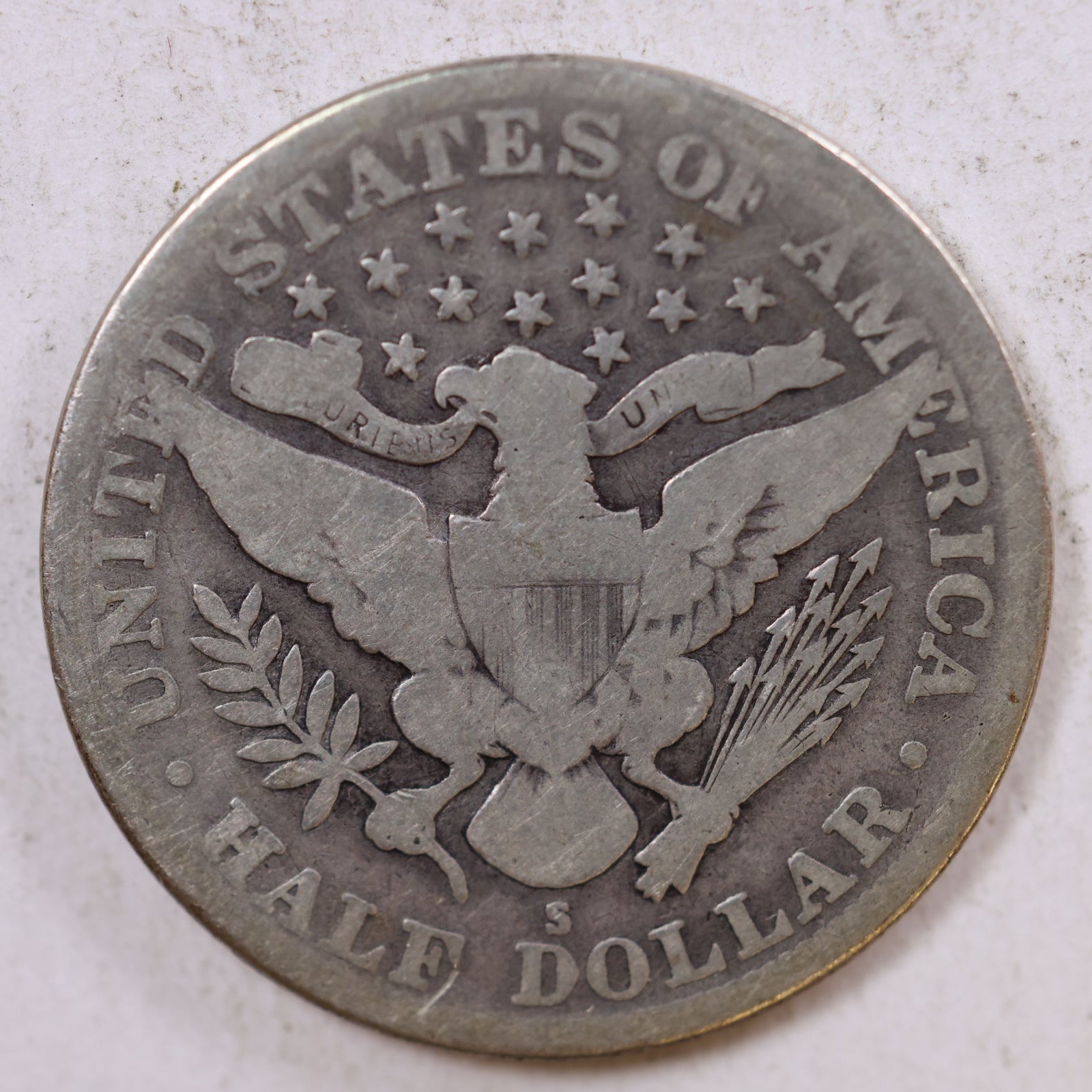 1914-S Barber Silver Half Dollar, Good Circulated Coin, Store #HR0830