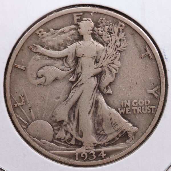 1934-S Walking Liberty Half Dollar, Very Fine Circulated Coin, Store #HR0655