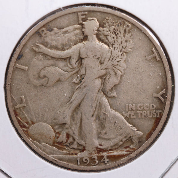 1934-S Walking Liberty Half Dollar, Fine Circulated Coin, Store #HR0654