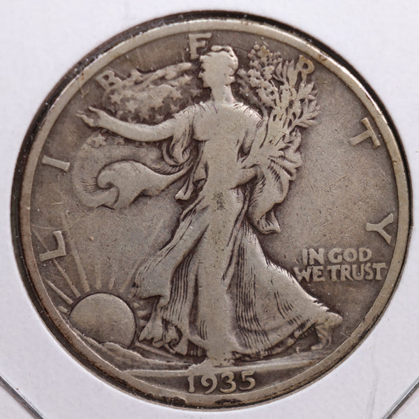 1935-S Walking Liberty Half Dollar, Very Good Circulated Coin, Store #HR0652