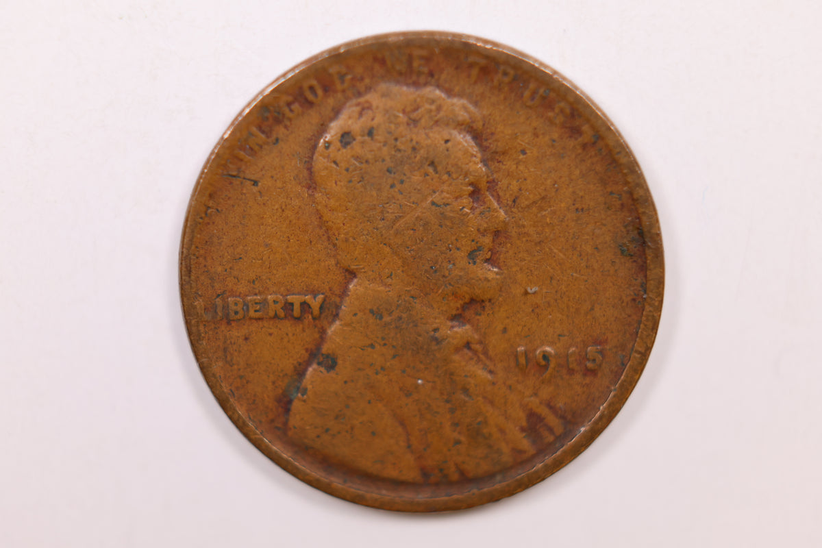 1915 Lincoln Wheat Cent, Good Circulated Coin, Store #CT1858