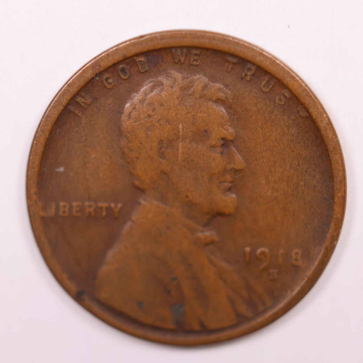 1918-S Lincoln Wheat Cent, Fine Circulated Coin., Store #CT1869