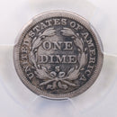 1860-S Seated Liberty Silver Dime, PCGS VF-25, Store Sale