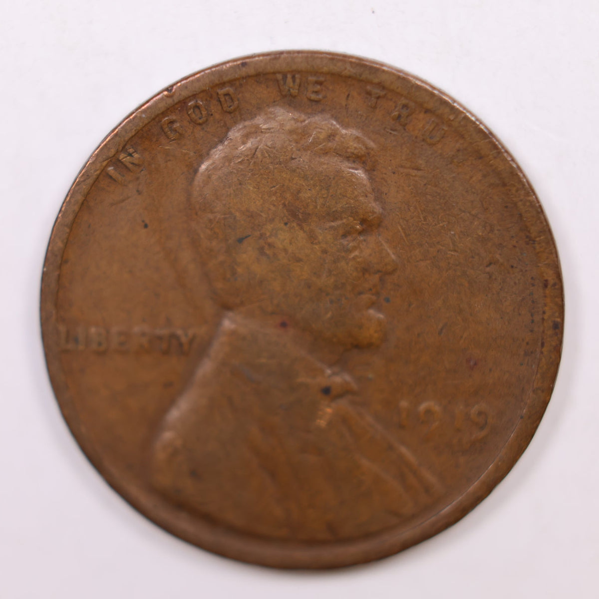 1919 Lincoln Wheat Cent, Good Circulated Coin, Store #CT1870