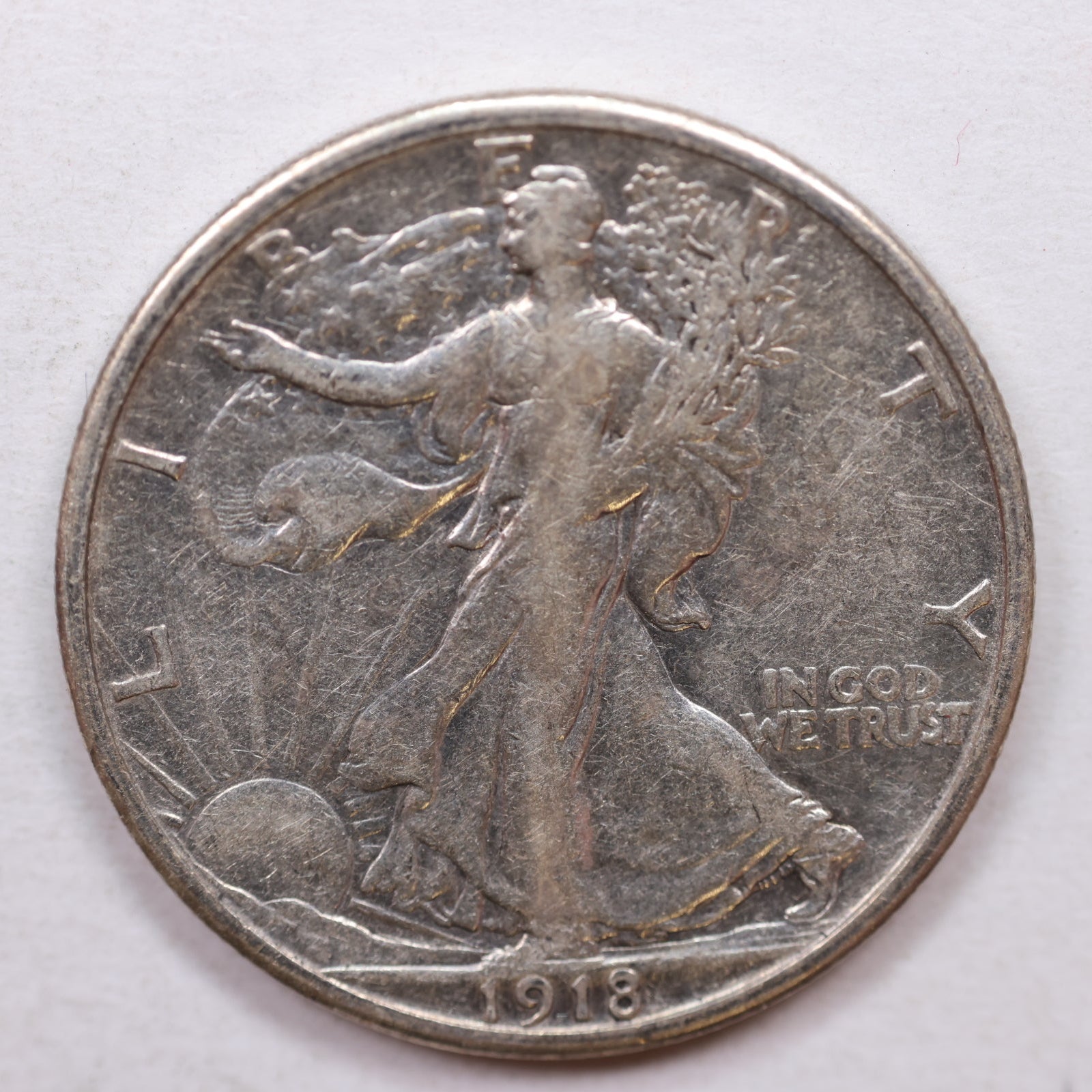 1918-S Walking Liberty Half Dollar, Very Fine Circulated Coin, Store #HR0939
