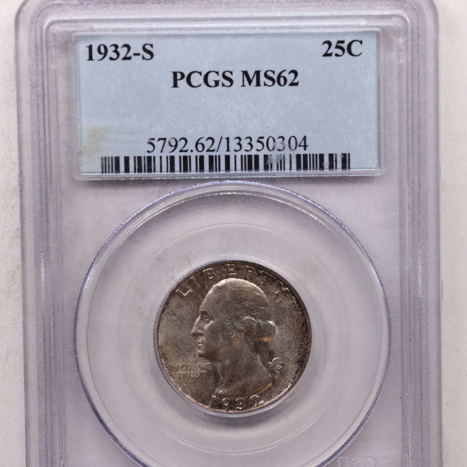 1932-S Washington Silver Quarter, PCGS MS-62, Store Sale #GQR039.