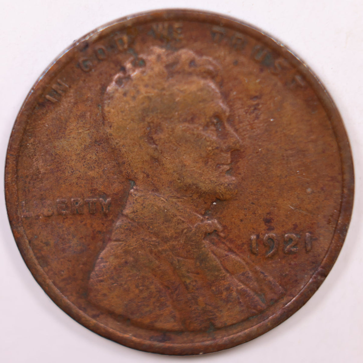 1921 Lincoln Wheat Cent, Fine Circulated Coin, Store #CT1876