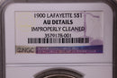 1900 LAFAYETTE Silver Dollar Commemorative., AU Details., Store