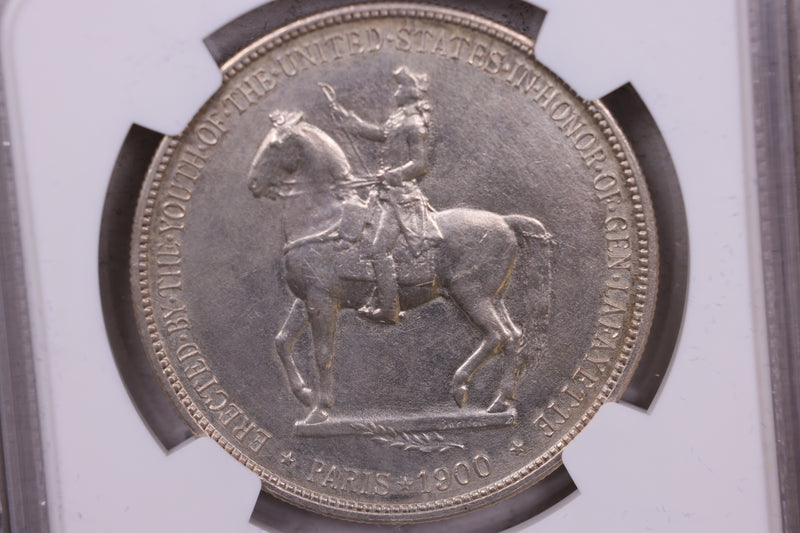 1900 LAFAYETTE Silver Dollar Commemorative., AU Details., Store