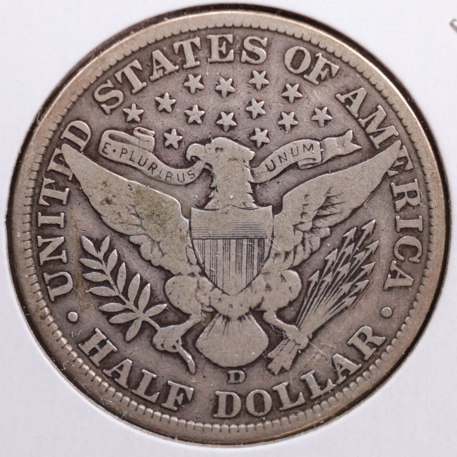 1907-D Barber Half Dollar, Very Good+ Circulated Coin, Store #HR0629