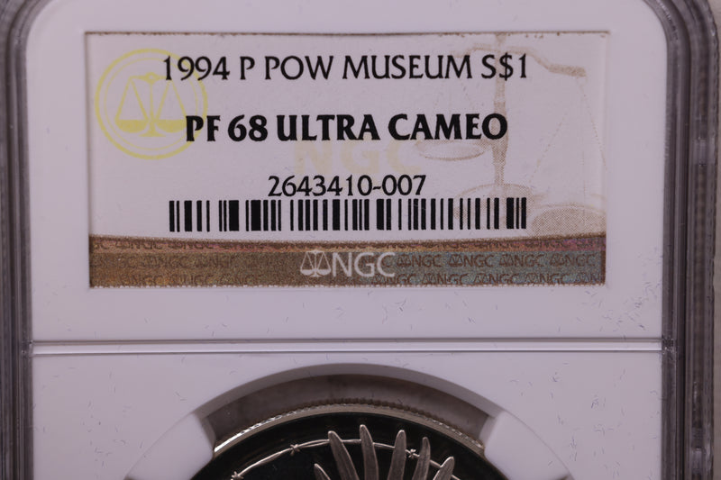 1994-P POW MUSEUM., Commemorative., NGC PF68., Store