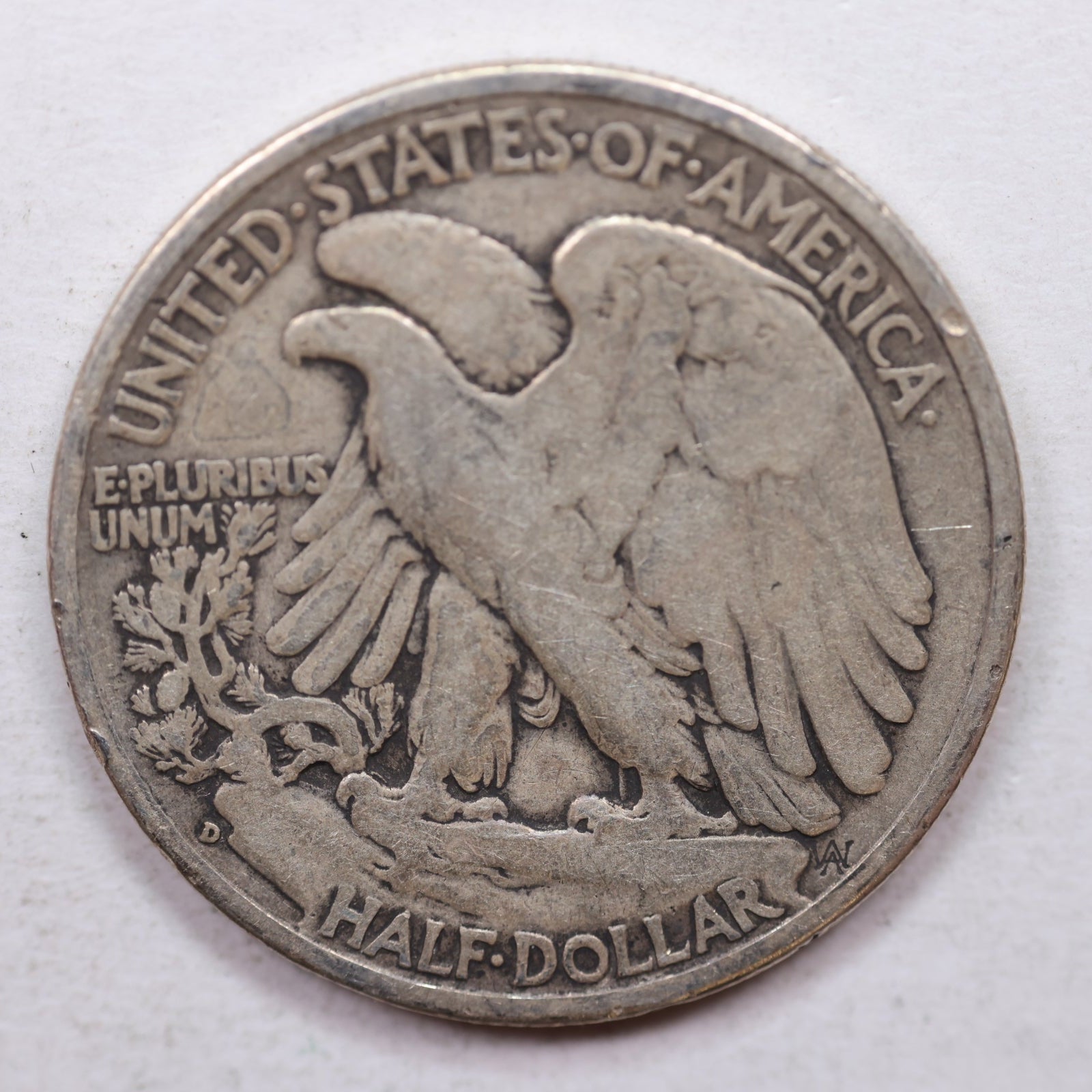 1935-D Walking Liberty Half Dollar, Very Good Circulated Coin, Store #HR0983