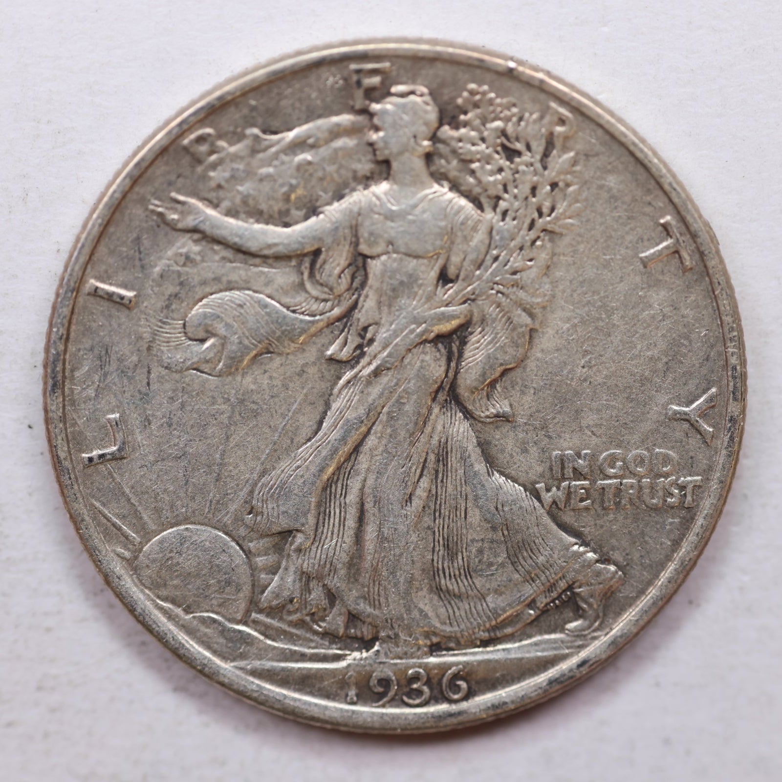 1936 Walking Liberty Half Dollar, Very Fine Circulated Coin, Store #HR0987