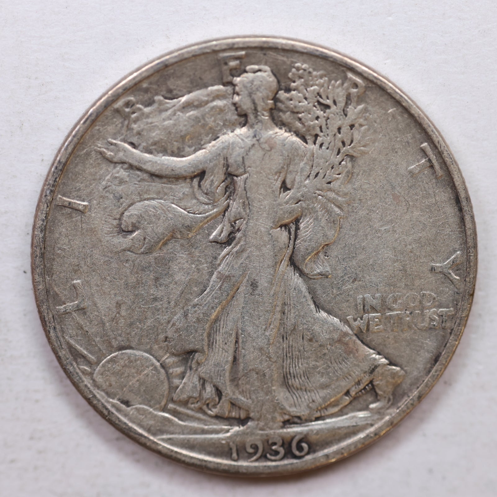 1936-D Walking Liberty Half Dollar, Very Fine Circulated Coin, Store #HR0991