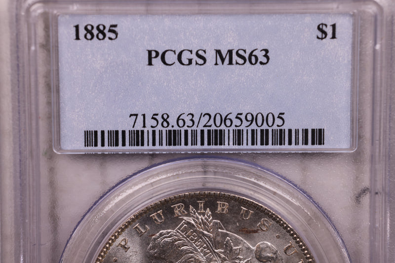 1885 Morgan Silver Dollar., PCGS MS-63., Store