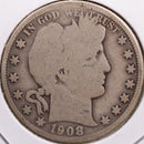 1908-O Barber Half Dollar, Good Circulated Coin, Store