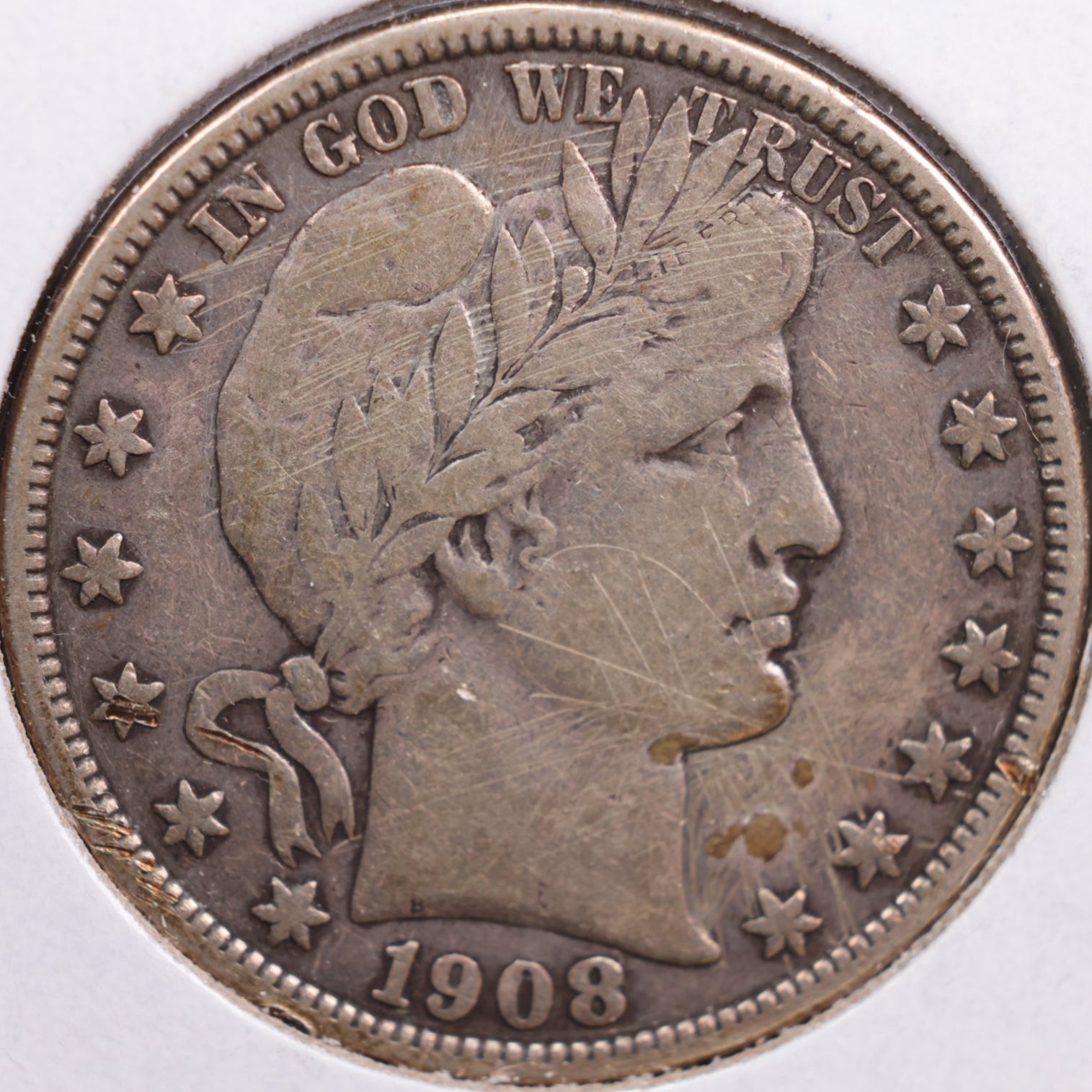 1908-O Barber Half Dollar, Fine Circulated Coin, Store #HR0610