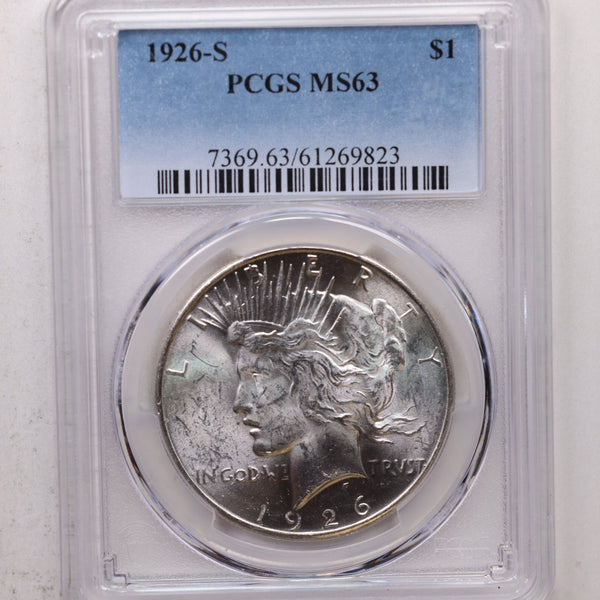 1926-S $1, Peace Silver Dollar, PCGS Certified MS-63, Store Sale #GDR0287.